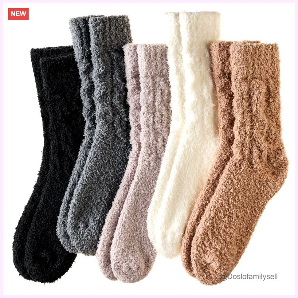 Fuzzy Fleece Slipper Socks Ultra Soft Plush Cozy Winter Warm Cabin Sleepwear